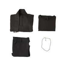 Laden Sie das Bild in den Galerie-Viewer, Mystery Saja KPop Demon Hunters Saja Boys Mystery Schwarz Kostüm Set Cosplay Outfits