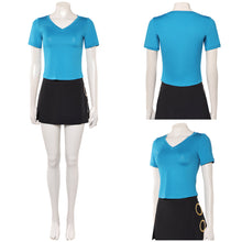 Laden Sie das Bild in den Galerie-Viewer, One Piece Film Red Nami blau Outfit Cosplay Kostüm