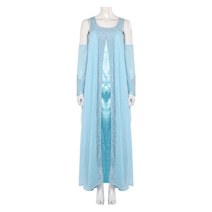 Padme Amidala Aqua georgette nightgown Kleid Cosplay Kostüm