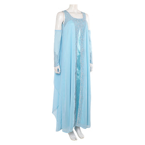Padme Amidala Aqua georgette nightgown Kleid Cosplay Kostüm