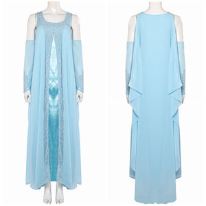 Padme Amidala Aqua georgette nightgown Kleid Cosplay Kostüm