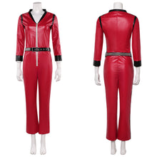 Laden Sie das Bild in den Galerie-Viewer, Punk The Runways Joan Jett rot Jumpsuit Cosplay Outfits