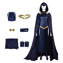 Laden Sie das Bild in den Galerie-Viewer, Raven Jumpsuit Teen Titans Raven Cosplay Kostüm Set