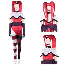 Laden Sie das Bild in den Galerie-Viewer, Robo Fizz Kitty rot Kostüm Hazbin Hotel Kitty Cosplay Outfit