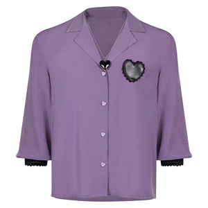 Romance Saja Lila Shirt Kpop Demon Hunters Saja Boys Romance Saja Cosplay Outfits