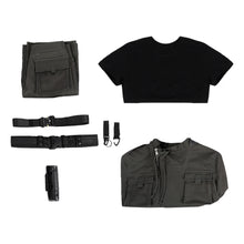 Laden Sie das Bild in den Galerie-Viewer, Wendy schwarz Outfits Alien: Earth Wendy Cosplay Kostüm