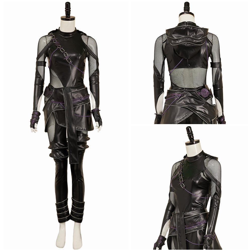 Zoey schwarz Kostüm Set Kpop Demon Hunters Huntrix Zoey Cosplay Outfits