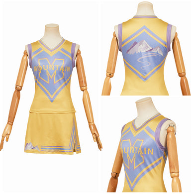 Zombies 4: Dawn of the Vampires (2025) Addison gelb Kleid Cheerleader-Uniform