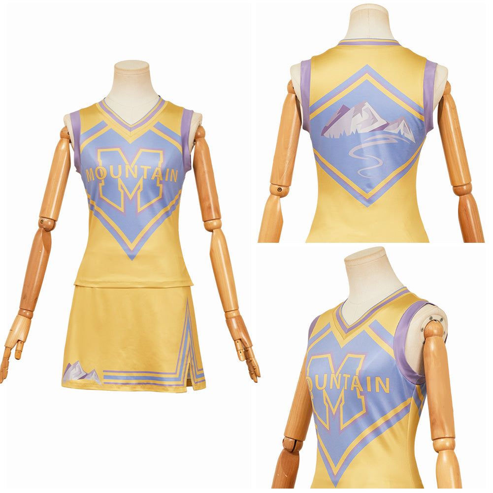Zombies 4: Dawn of the Vampires (2025) Addison gelb Kleid Cheerleader-Uniform