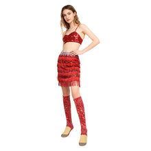 Laden Sie das Bild in den Galerie-Viewer, Zoomania Gazelle rot Kostüm Set Zootopia Cosplay Outfits