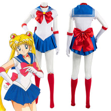 Laden Sie das Bild in den Galerie-Viewer, Sailor Moon Tsukino Usagi Uniform Cosplay Kostüm Halloween Karneval Kostüm