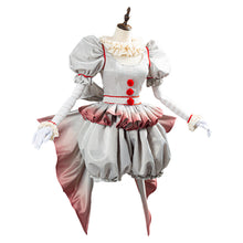 Laden Sie das Bild in den Galerie-Viewer, IT Pennywise Es The Clown Cosplay Kostüm Halloween Karnival weiblich Kostüm