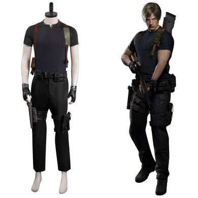 Resident Evil 4 Remake Leon S.Kennedy Cosplay Kostüm Halloween Karneval Outfits