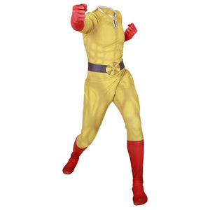 One Punch Man Hero Saitama Print Jumpsuit Cosplay Kostüm