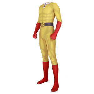 One Punch Man Hero Saitama Print Jumpsuit Cosplay Kostüm