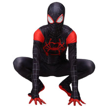Laden Sie das Bild in den Galerie-Viewer, Miles Morales Spider-Man: Into the Spider-Verse Spider-Man: A New Universe Jumpsuit Cosplay Kostüm für Erwachsene
