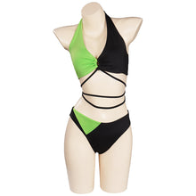 Laden Sie das Bild in den Galerie-Viewer, Kim Possible Shego Badeanzug Erwachsene Cosplay Kostüm 2tlg. Bikini Bademode