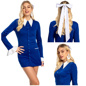 Film 2023 Barbie Margot Robbie Cosplay blau Kleid Halloween Karneval Outfits