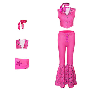 Barbie 90er Outfit Schlaghose Cosplay Halloween Karneval Mottoparty Kostüm Set