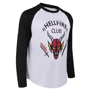Stranger Things 4 (2022) Hellfire Club Langarm Top Halloween Karneval T-Shirt