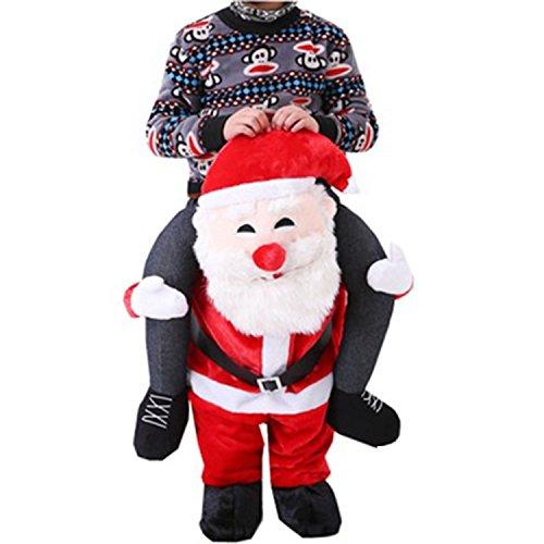Weihnachten Weihnachsmann Maskottchen huckepack Kostüm