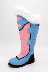 Mei-Ling Zhou Overwatch Stiefel Cosplay Schuhe Rosa