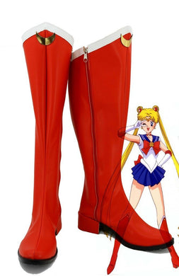 Sailor Moon Usagi Tsukino Cosplay Schuhe Stiefel Rot