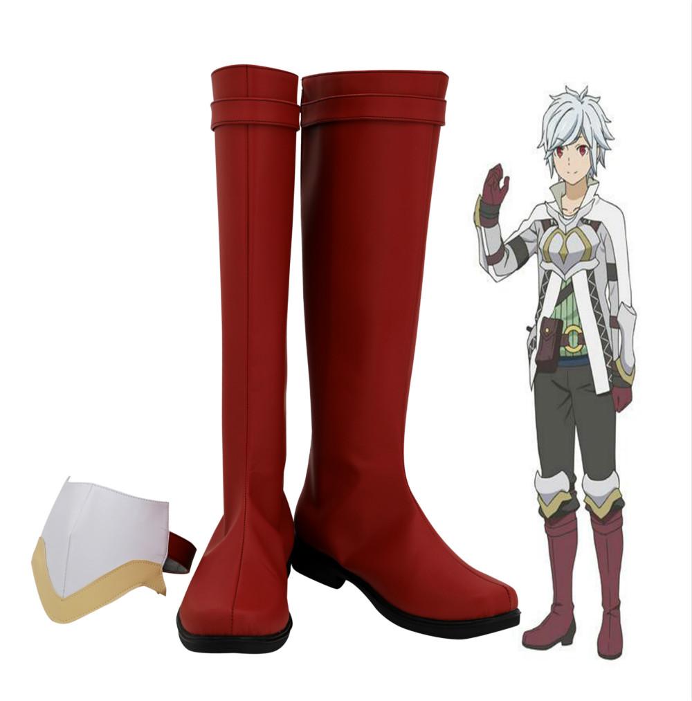 Ist es ein Fehler in einem Dungeon ein Treffen zu wünschen? Bell Cranell Stiefel Cosplay Schuhe