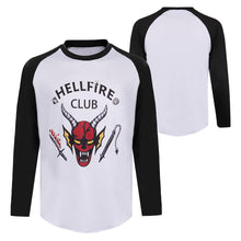 Laden Sie das Bild in den Galerie-Viewer, Stranger Things 4 (2022) Hellfire Club Langarm Top Halloween Karneval T-Shirt