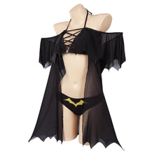 Laden Sie das Bild in den Galerie-Viewer, Bruce Wayne Badeanzug Batman Erwachsene Damen 3tlg. Bademode