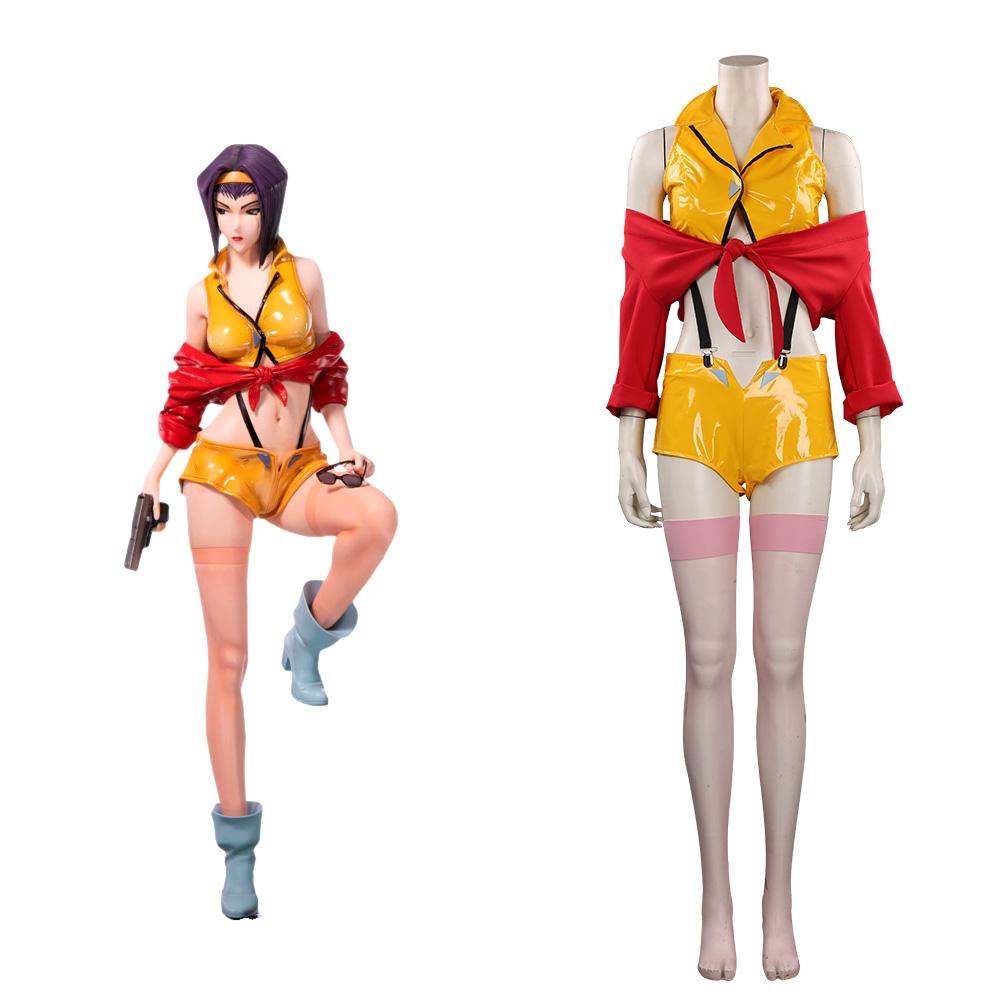 Cowboy Bebop Faye Valentine Cosplay Kostüm Halloween Karneval Outfits