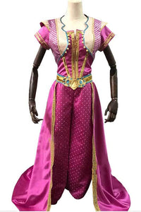 Aladdin 2019 Prinzessin Jasmin Kleid Cosplay Kostüm Delux