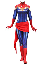 Laden Sie das Bild in den Galerie-Viewer, Captain Marvel Superhero Carol Danvers Jumpsuit Cosplay Kostüm