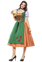 Laden Sie das Bild in den Galerie-Viewer, Damen Dirndl Trachtenkleid für Oktoberfest Karneval Kostüm Mottoparty Erwachsene