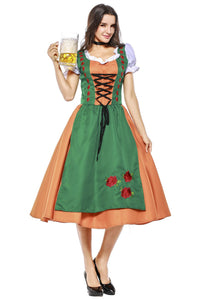 Damen Dirndl Trachtenkleid für Oktoberfest Karneval Kostüm Mottoparty Erwachsene