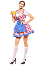 Laden Sie das Bild in den Galerie-Viewer, Damen Dirndl Trachtenkleid für Oktoberfest Karneval Kostüm für Erwachsene