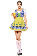 Laden Sie das Bild in den Galerie-Viewer, Damen Dirndl Trachtenkleid für Oktoberfest Karneval Kostüm für Erwachsene