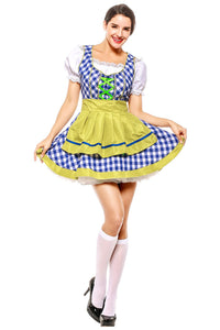 Damen Dirndl Trachtenkleid für Oktoberfest Karneval Kostüm für Erwachsene