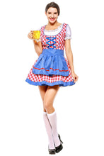 Laden Sie das Bild in den Galerie-Viewer, Damen Dirndl Trachtenkleid für Oktoberfest Karneval Kostüm für Erwachsene