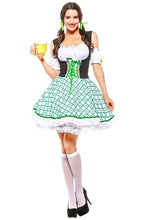 Laden Sie das Bild in den Galerie-Viewer, Damen Dirndl Trachtenkleid für Oktoberfest Mottoparty Karneval Kostüm