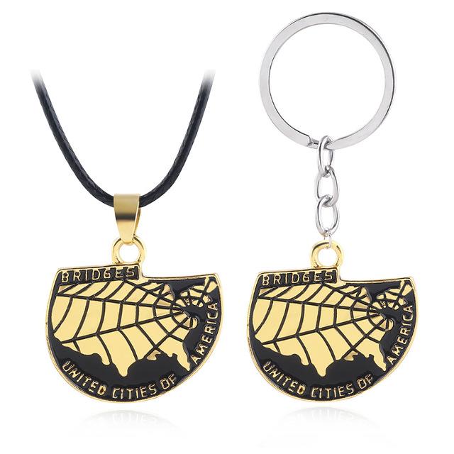 Death Stranding Necklace Schlüsselanhänger Halskette American Map Keychains Halskette