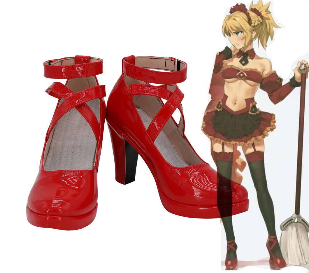 Fate/Apocrypha FA Saber of Red Mordred Schuhe Cosplay Schuhe Version B