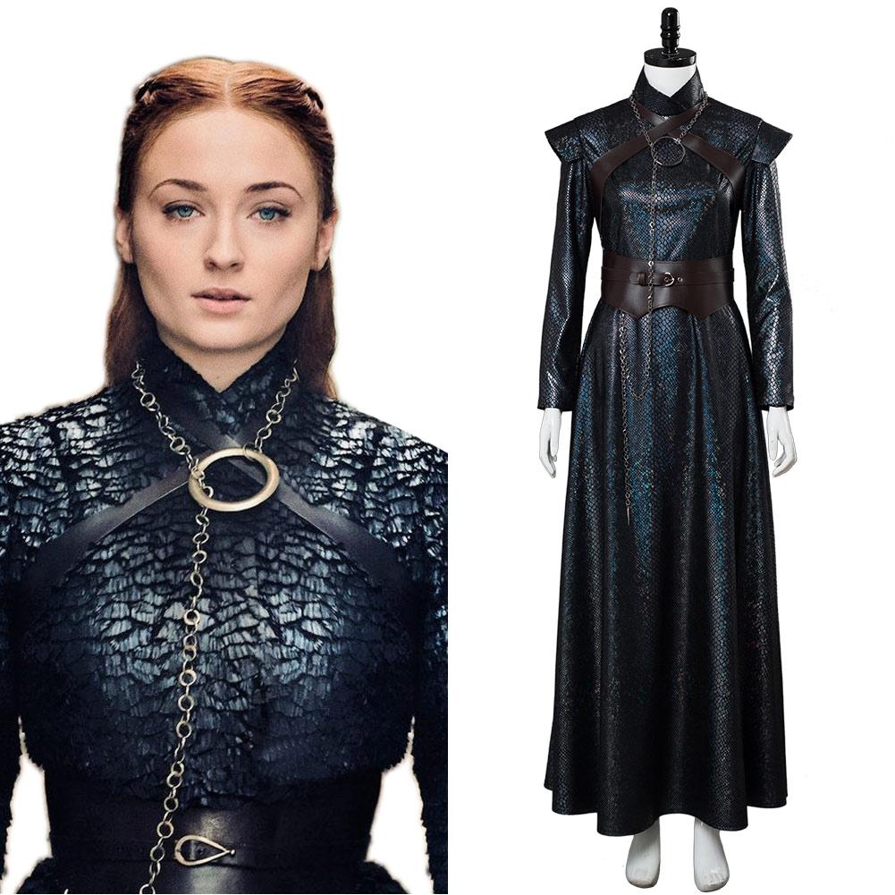 GOT 8 Game of Thrones Staffel 8 -Sansa Stark Cosplay Kostüm Version B