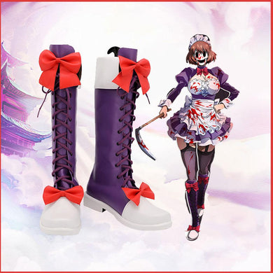 High-Rise Invasion Maid-fuku Kamen Dienstmädchen Stiefel Cosplay Schuhe