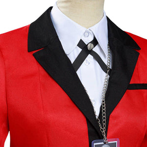 Kakegurui Compulsive Gambler Yumeko Jabami Hyakkaou Schulunifom Cosplay Kostüm Set