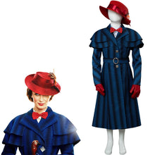 Laden Sie das Bild in den Galerie-Viewer, Mary Poppins&#39; Rückkehr Mary Poppins Returns (2018) Mary Poppins Cosplay Kostüm für Kinder