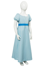 Laden Sie das Bild in den Galerie-Viewer, Nimmerland Peter Pan Wendy Darling Kleid Cosplay Kostüm Blau für Kinder