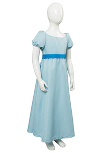 Nimmerland Peter Pan Wendy Darling Kleid Cosplay Kostüm Blau für Kinder