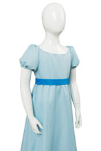 Laden Sie das Bild in den Galerie-Viewer, Nimmerland Peter Pan Wendy Darling Kleid Cosplay Kostüm Blau für Kinder