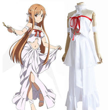 Laden Sie das Bild in den Galerie-Viewer, SAO Sword Art Online Cosplay Kostüm Asuna Yuuki Asuna Kleid Weiß